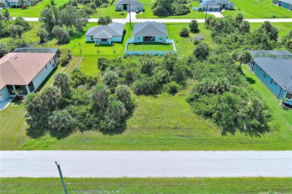 Aerial view of residential area