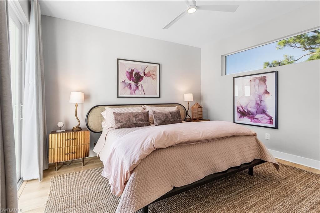 2nd floor bedroom with private balcony