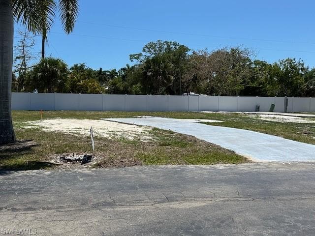 New fence added to the back of the lot