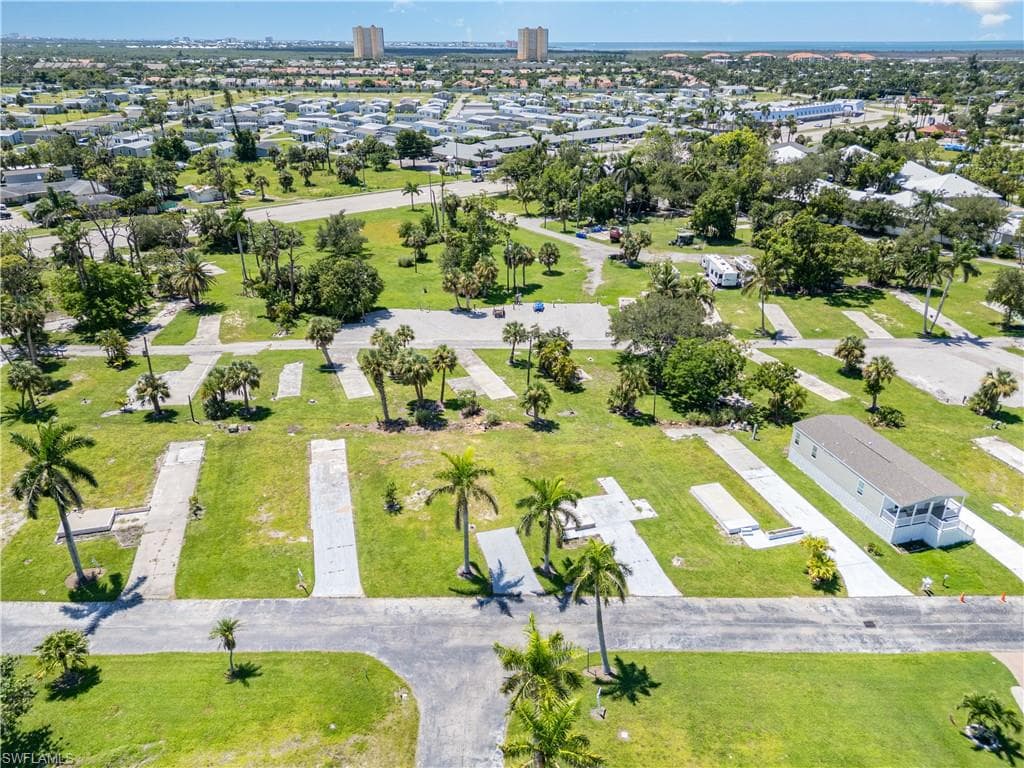 Aerial view before the white fence was added