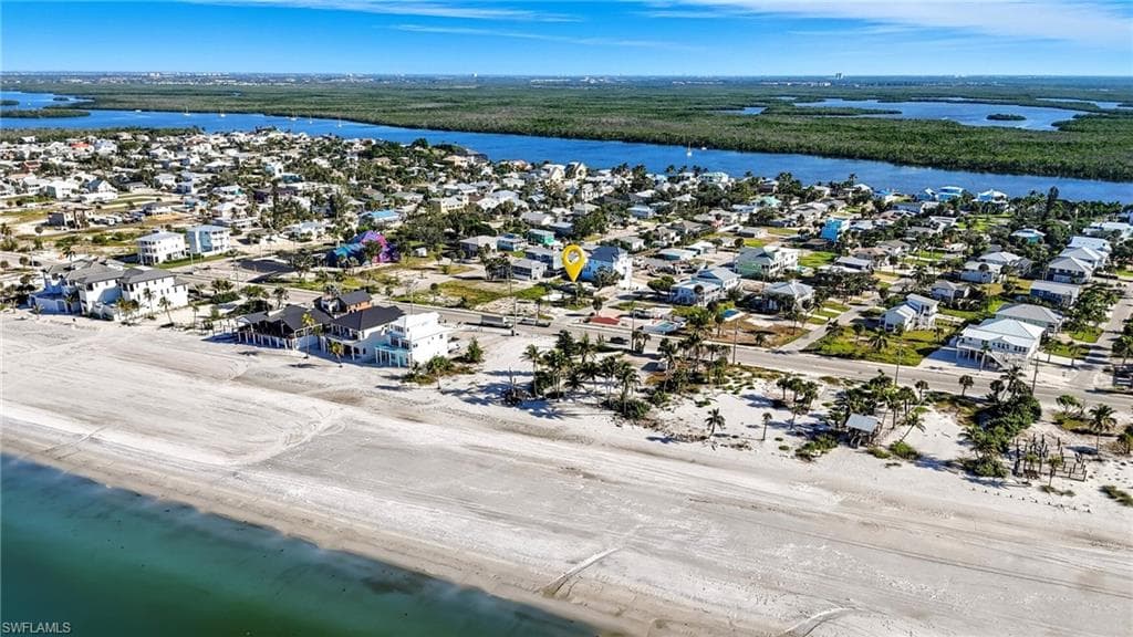Aerial view of lot location from Gulf - Virtually Edited Image