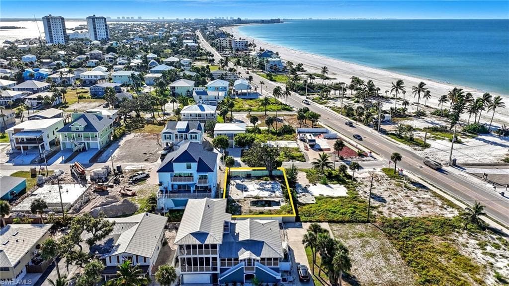 Aerial view of Lot near beach - Virtually Edited Image