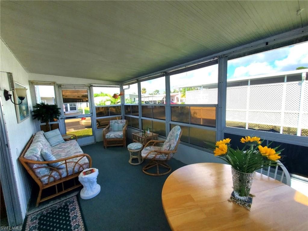 The Florida room adds extra space to entertain.