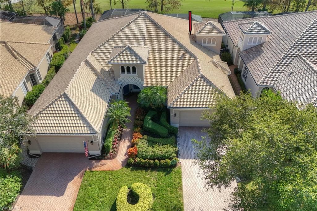 Aerial view of 3126 Santorini Ct.