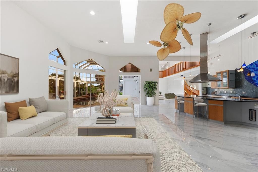Virtually staged family/living room