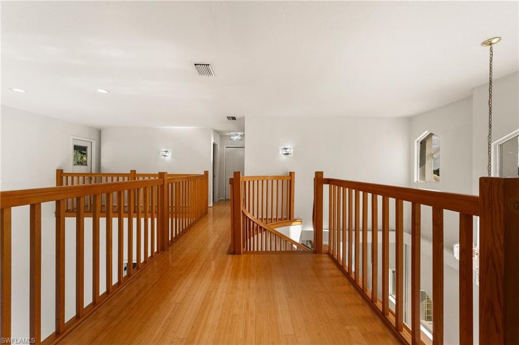 second floor bamboo walkway