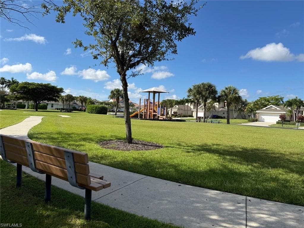 Surrounding community with a lawn