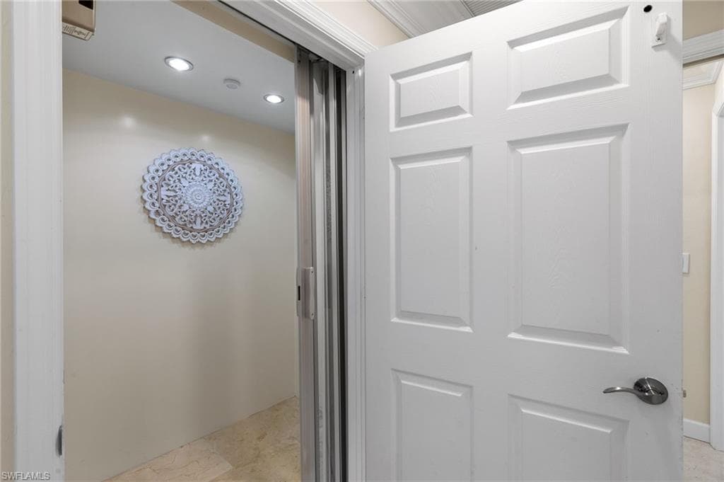 Corridor with recessed lighting