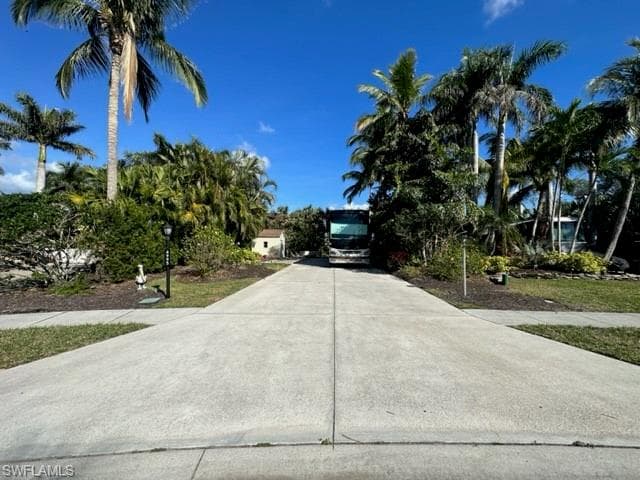 View of front of home featuring concrete driveway