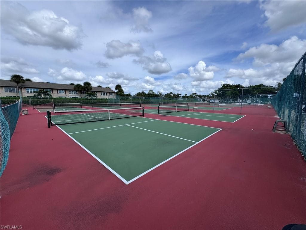 View of tennis court
