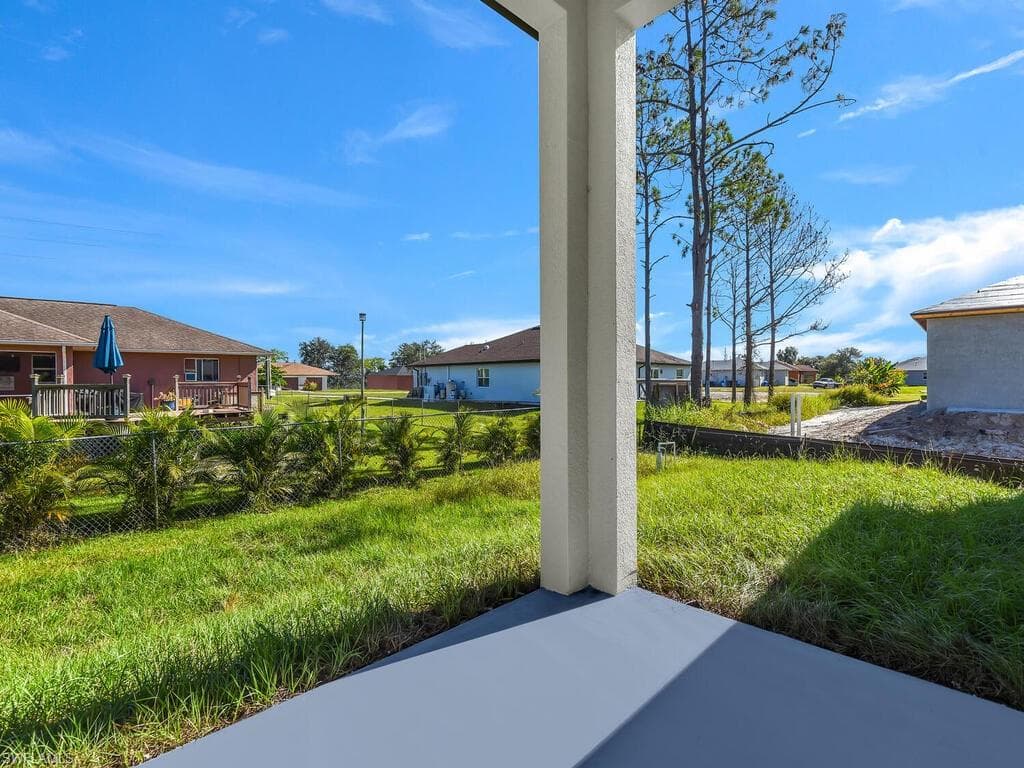 View of yard with a residential view