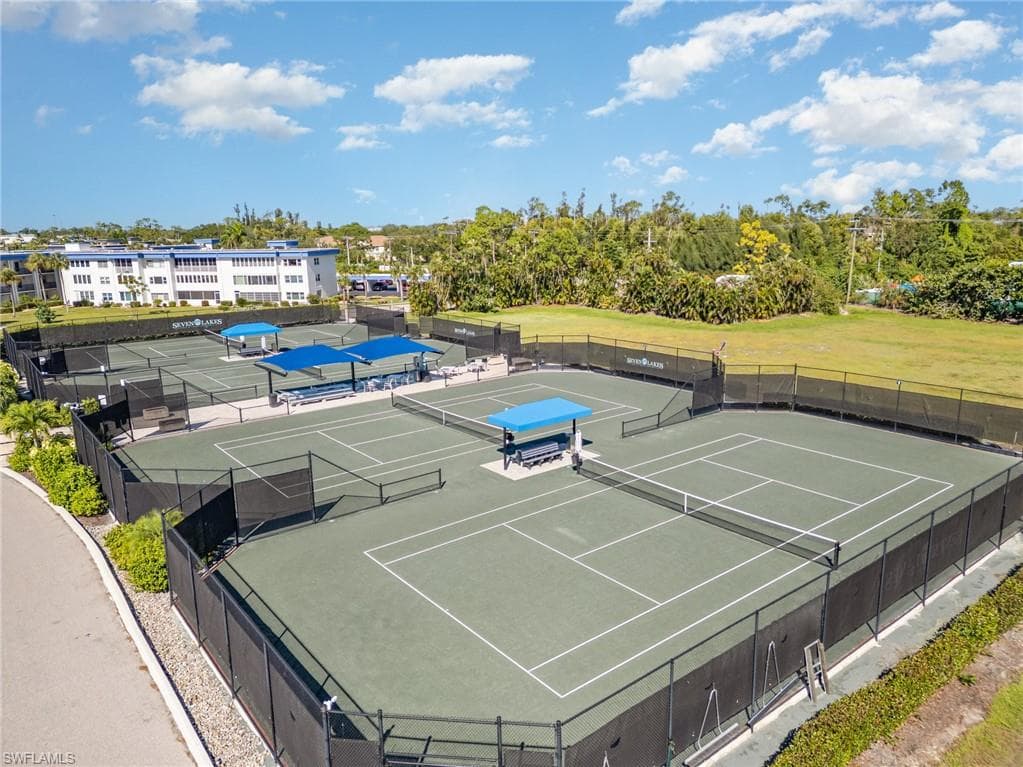 View of community tennis courts