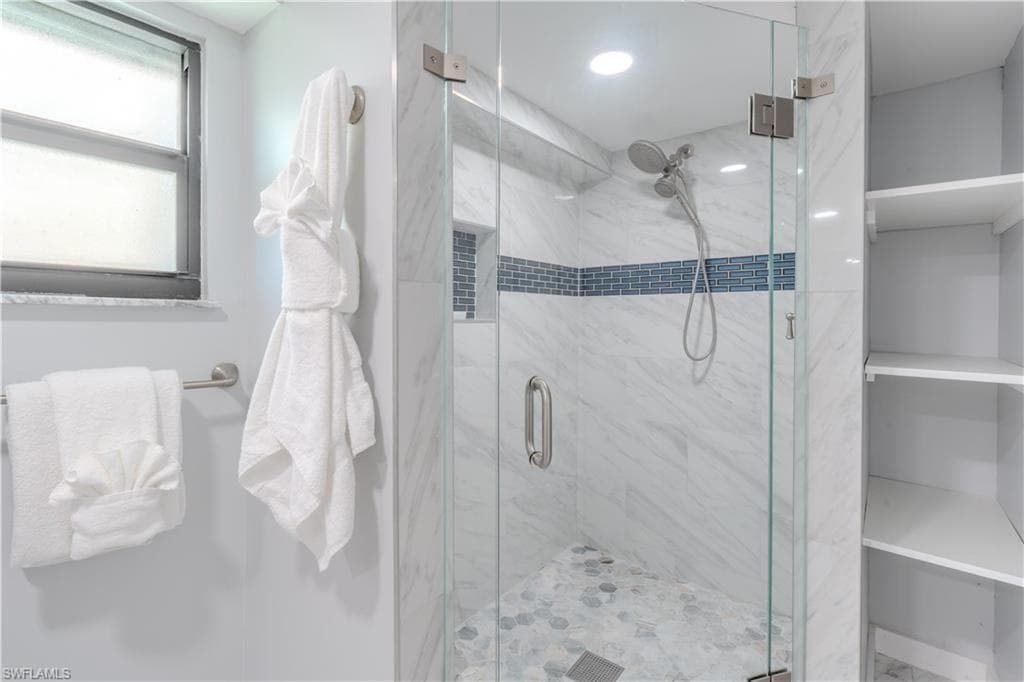 Bathroom with a stall shower - Virtually Edited Image