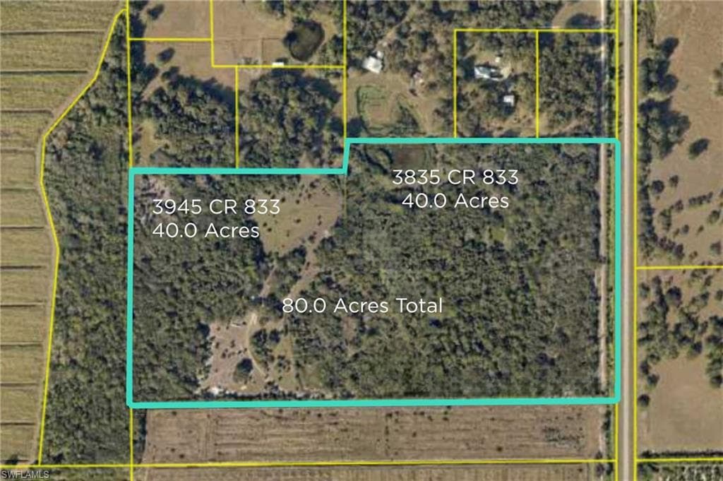 Map / location with property boundaries highlighted