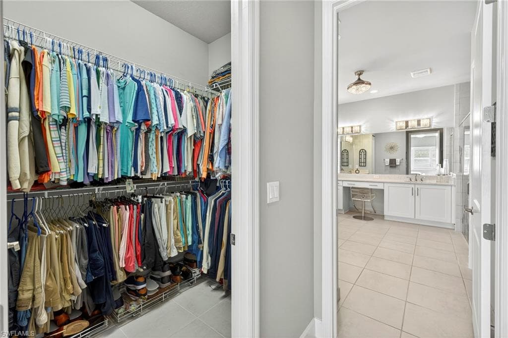 HIS walk-in closet...