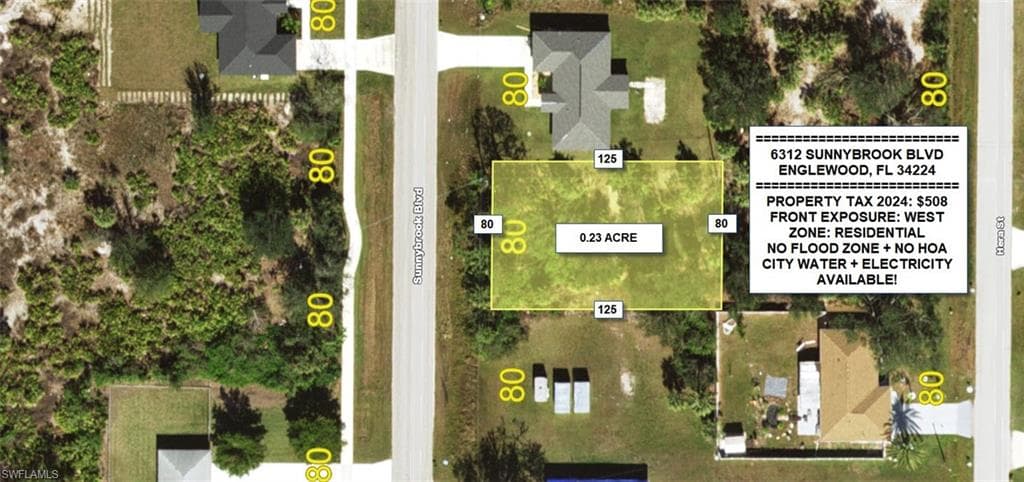Map / location with property boundaries highlighted