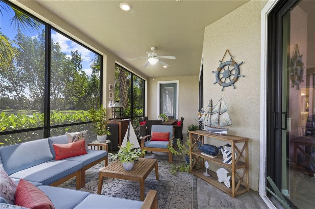 Screened Lanai with two sets of Sliding doors opening from the great room