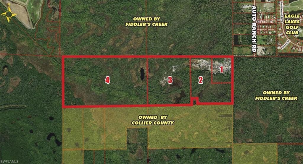 Aerial overview of property's location
