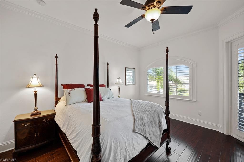 Third floor additional Guest bedroom, overlooking water, French doors to balcony