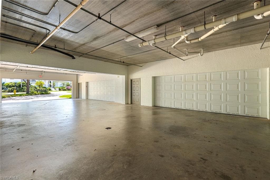 WOW garage space, oversized and your own private garage area.