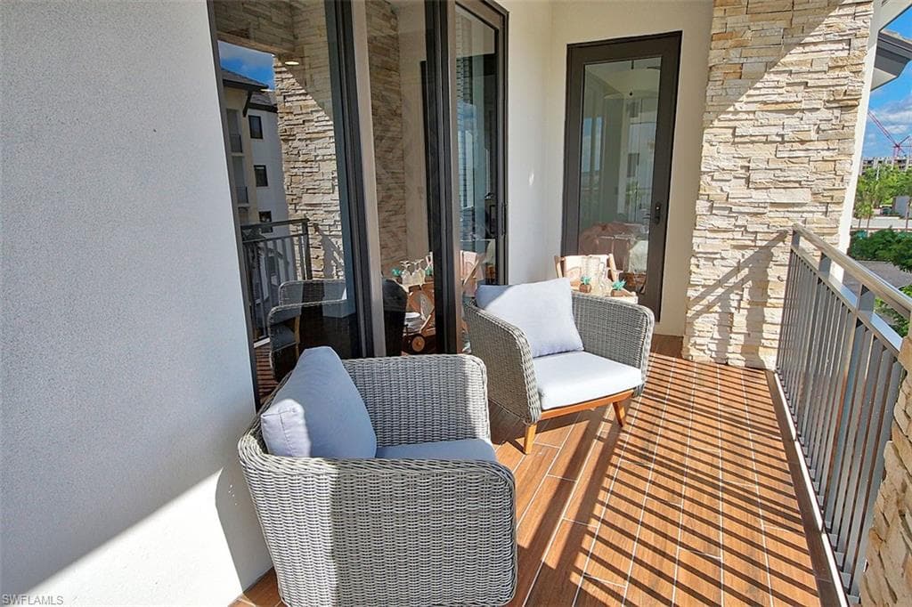 Balcony with a sunroom