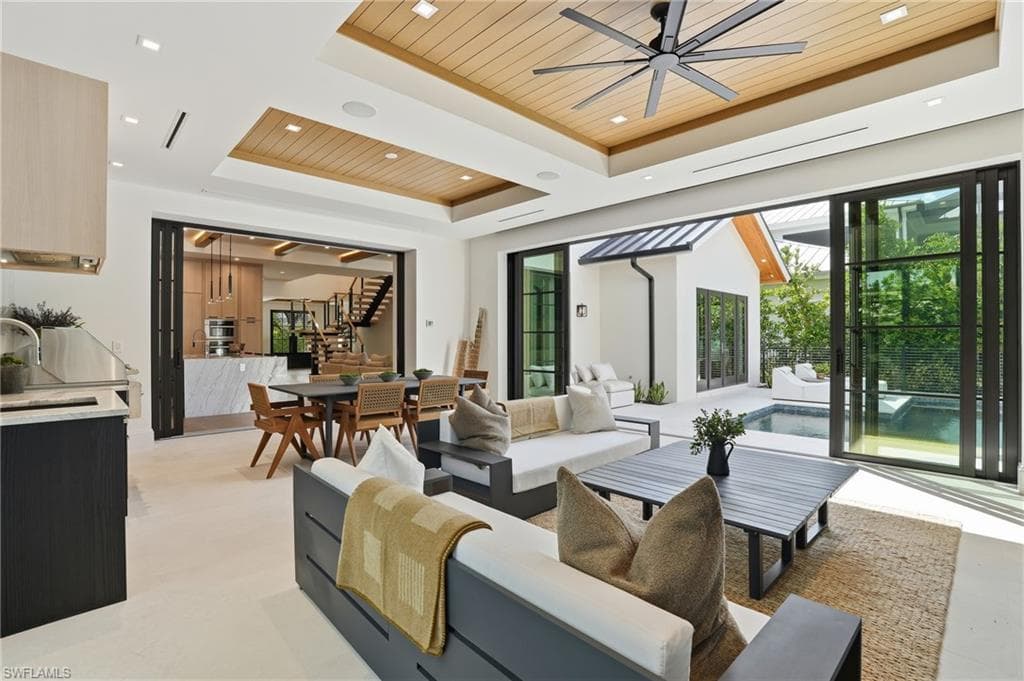 Or slider opened to make more outdoor living space.
