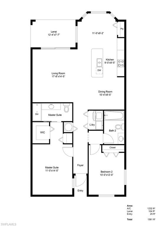 Bellini floorplan shown. This unit is reversed.