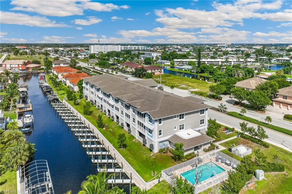 Bird's eye view of a large body of water