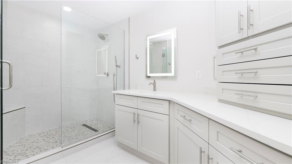 Large walk in shower