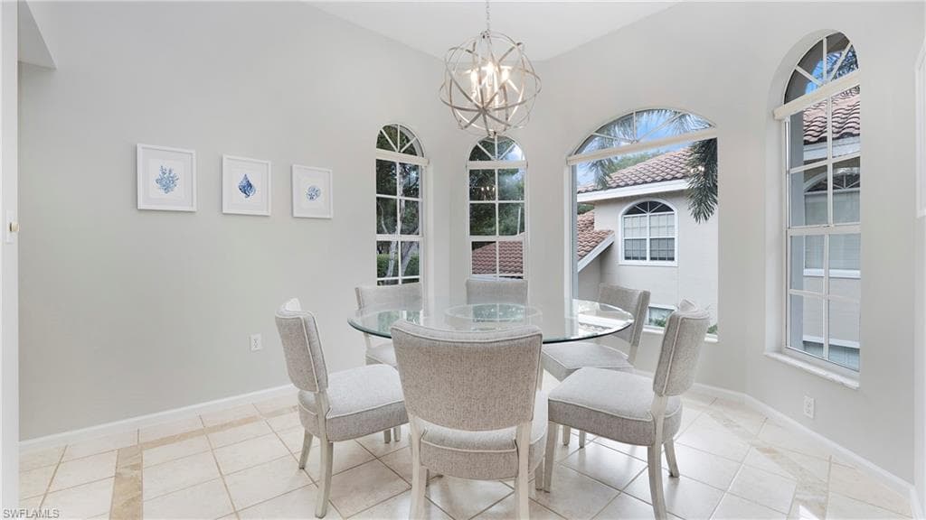 Light and bright dining space