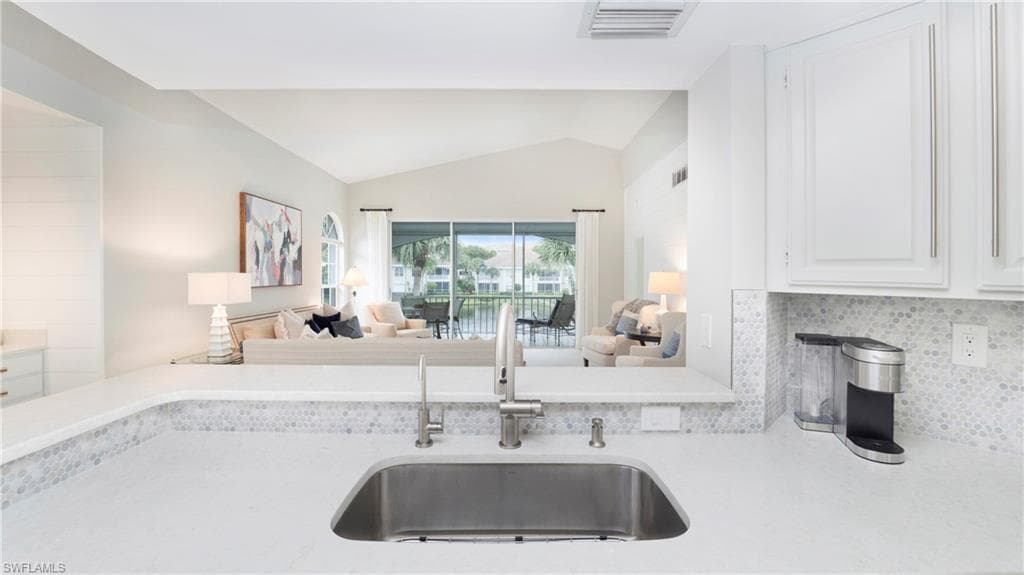 Open concept to living and dining rooms