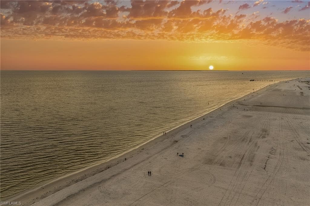 Water view featuring nearby beach