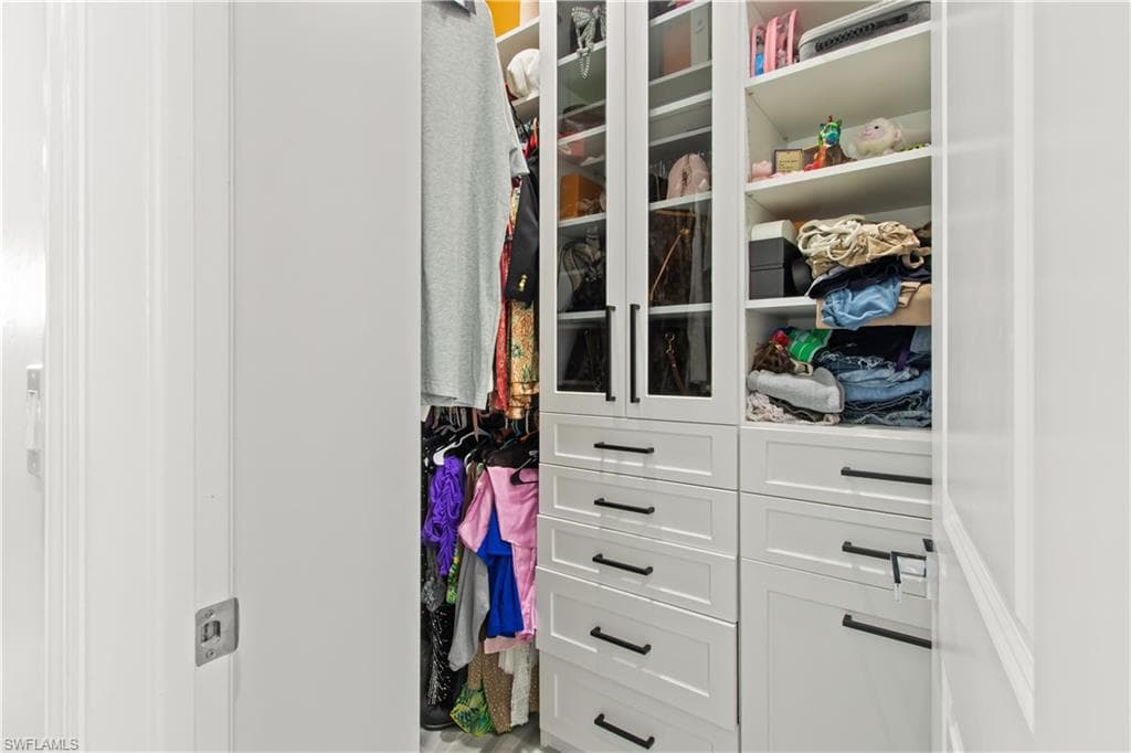 View of walk in closet