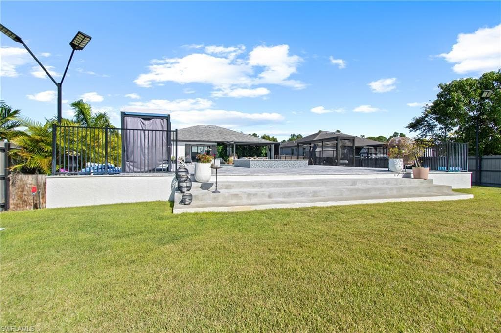 Surrounding community with a patio