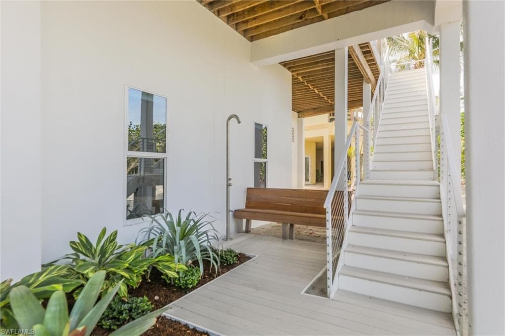 Bench & Outdoor Shower