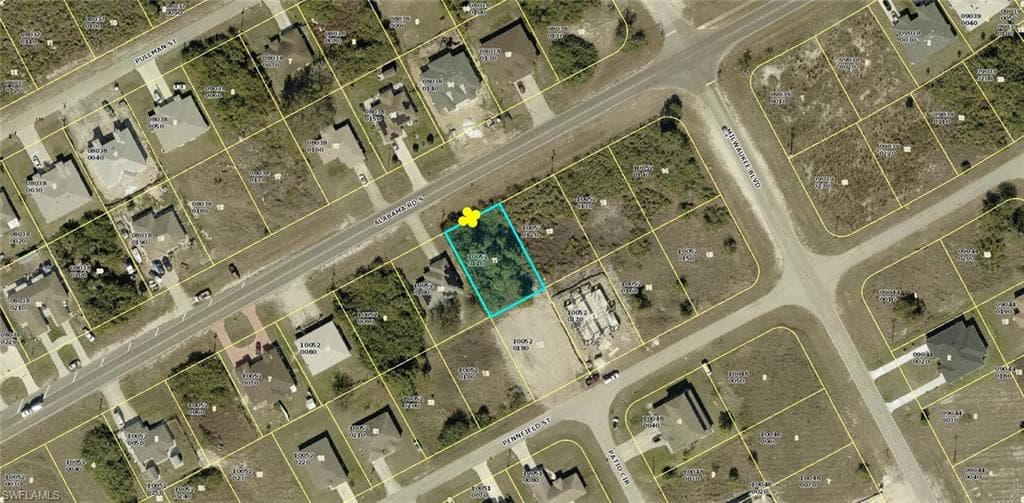 Map of property location featuring property parcel outlined