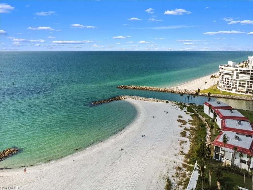 Drone / aerial view of extended coastline