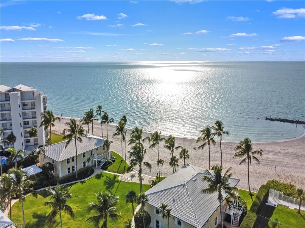 Drone / aerial view of a nearby body of water