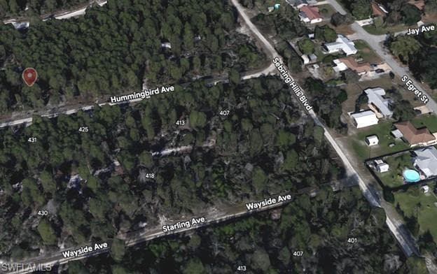 Aerial overview of property's location