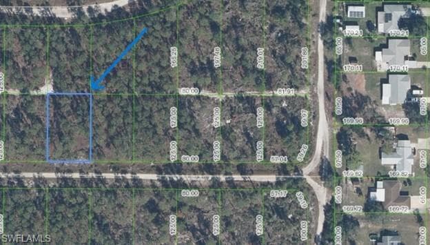 Aerial view of property's location