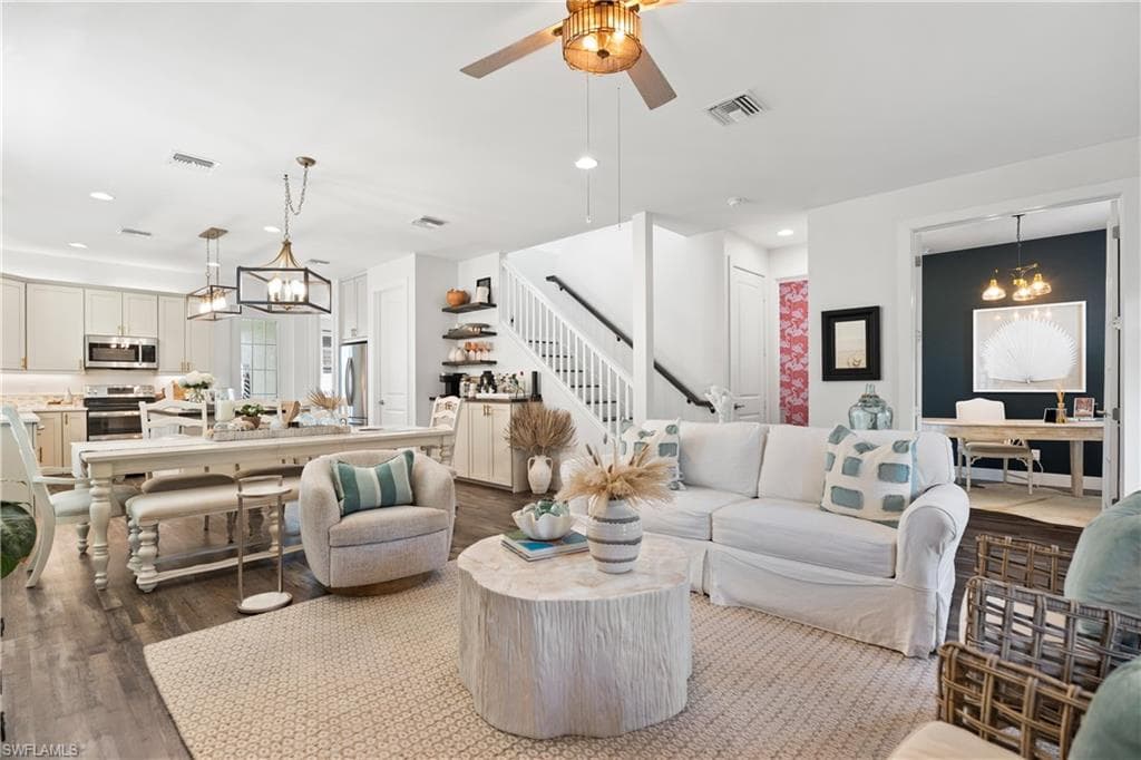 Living room open floor plan