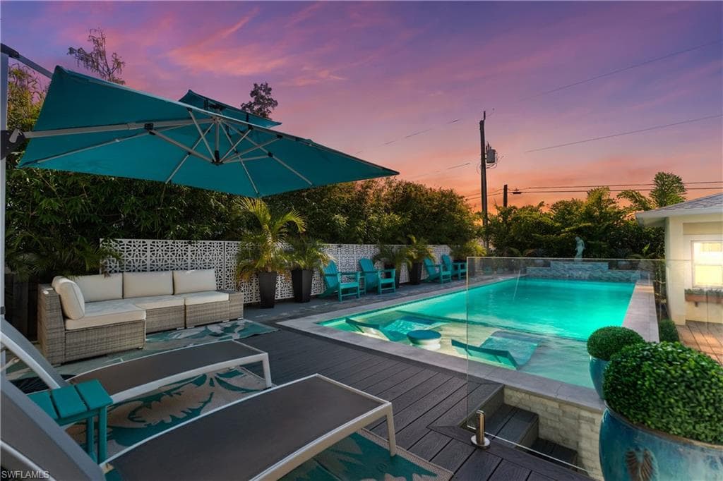 Evenings at the pool
