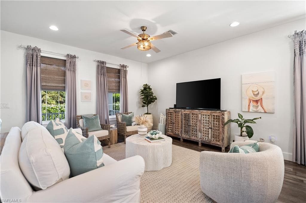 Living room with open floor plan
