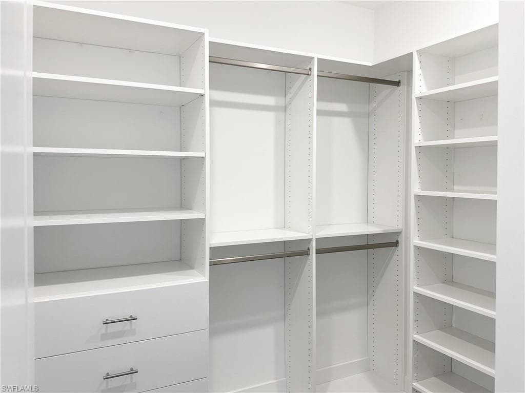 View of walk in closet