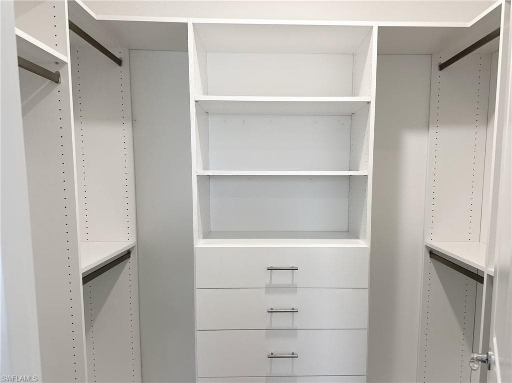 View of spacious closet