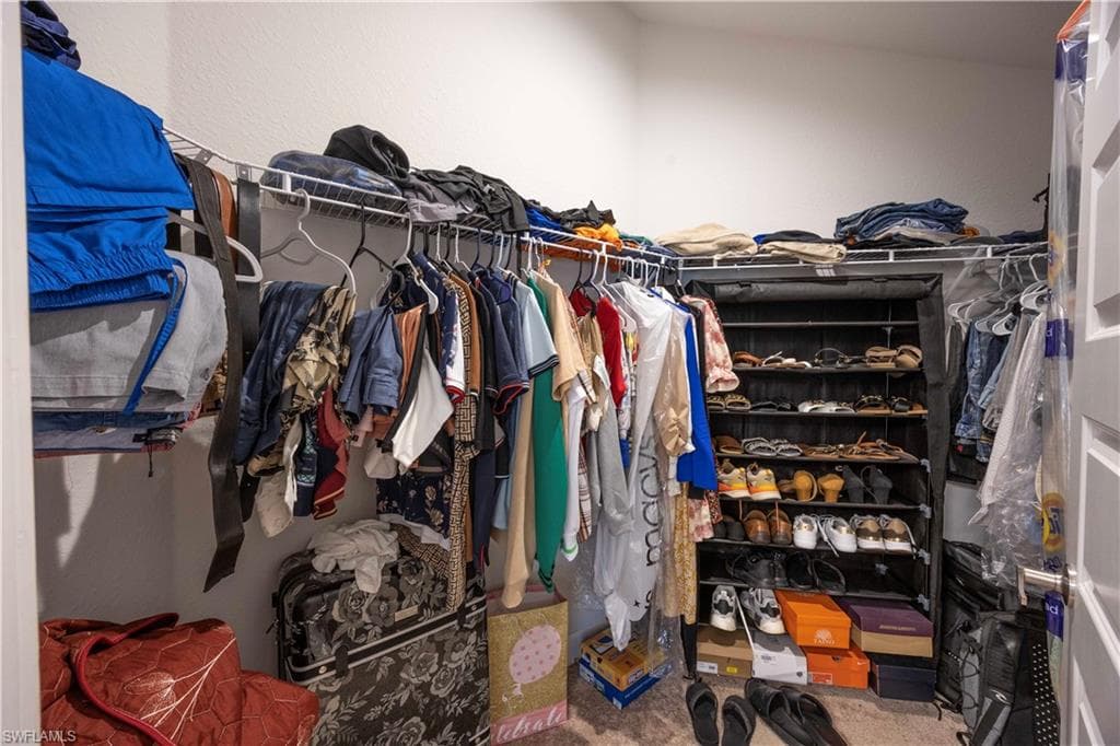 View of walk in closet