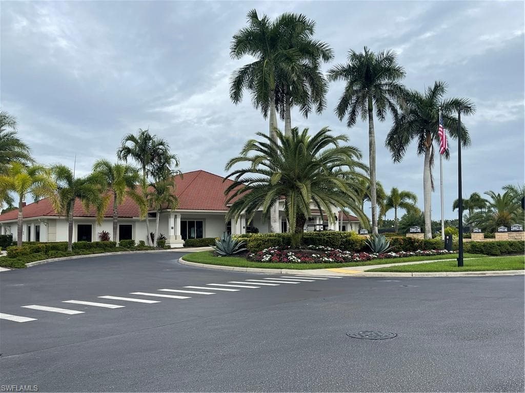 View of front of home featuring a tile roof