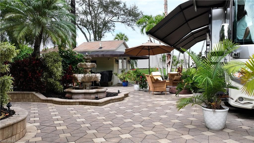 View of patio featuring outdoor dining space