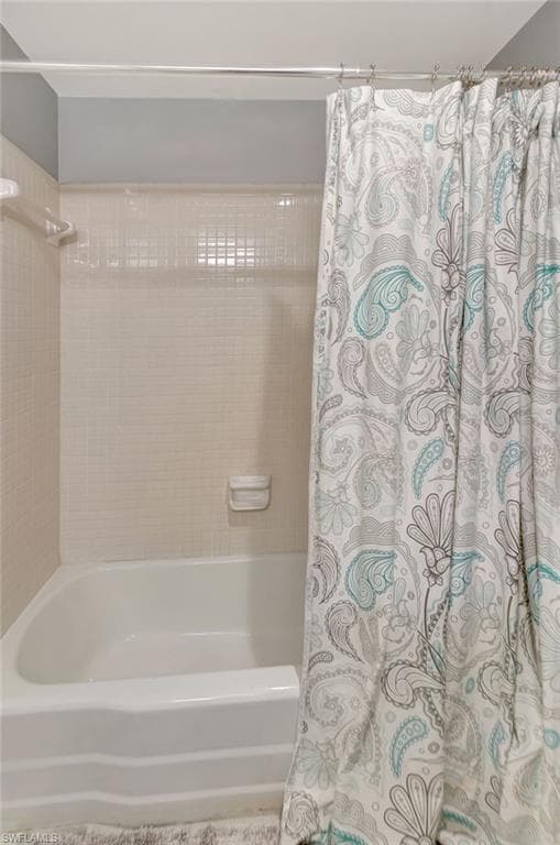 Guest bathroom has shower & bathtub