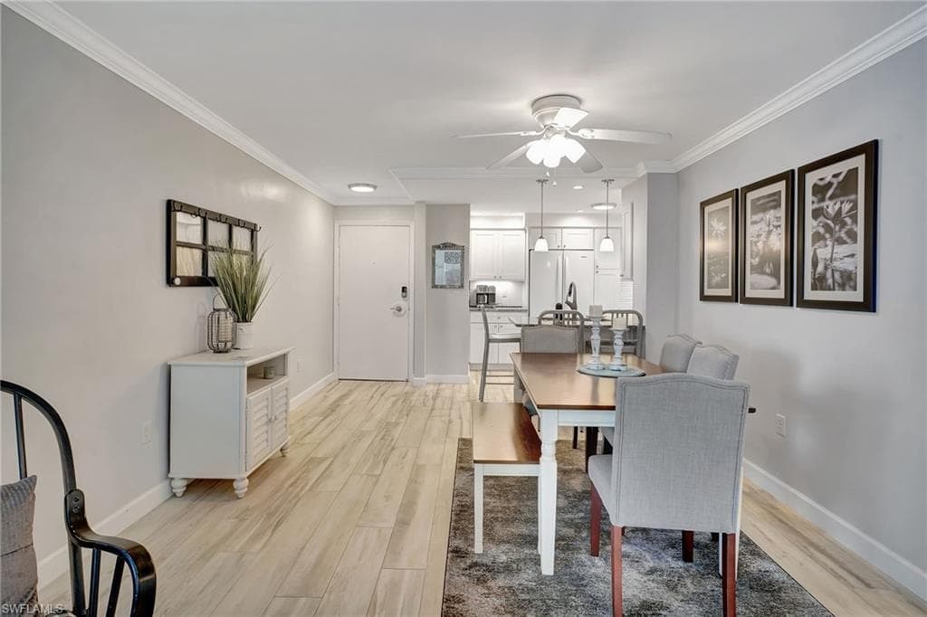 Dining area and entry foyer & Kitchen